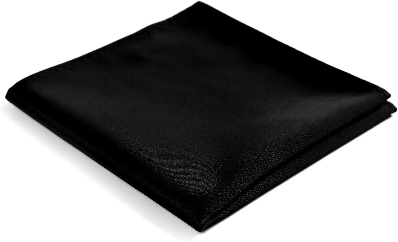 Mens Solid Satin Mens Tie With Hanky,Handmade Neckties For Men With Gift Box
