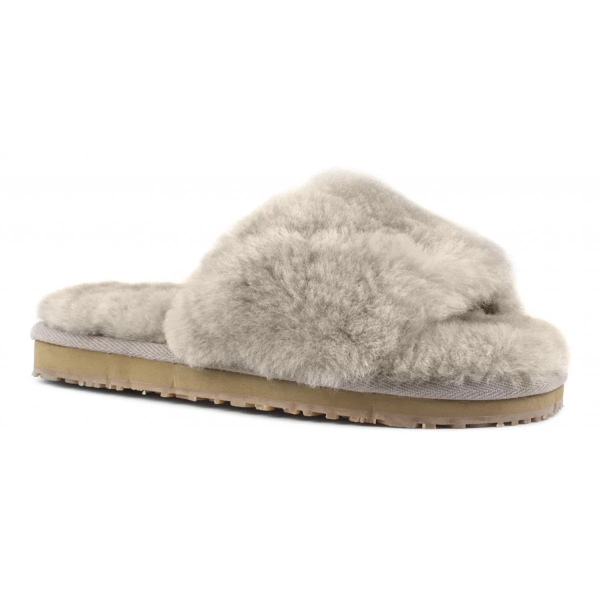 MOU - Sheepskin Fur Slide Slipper in Sand