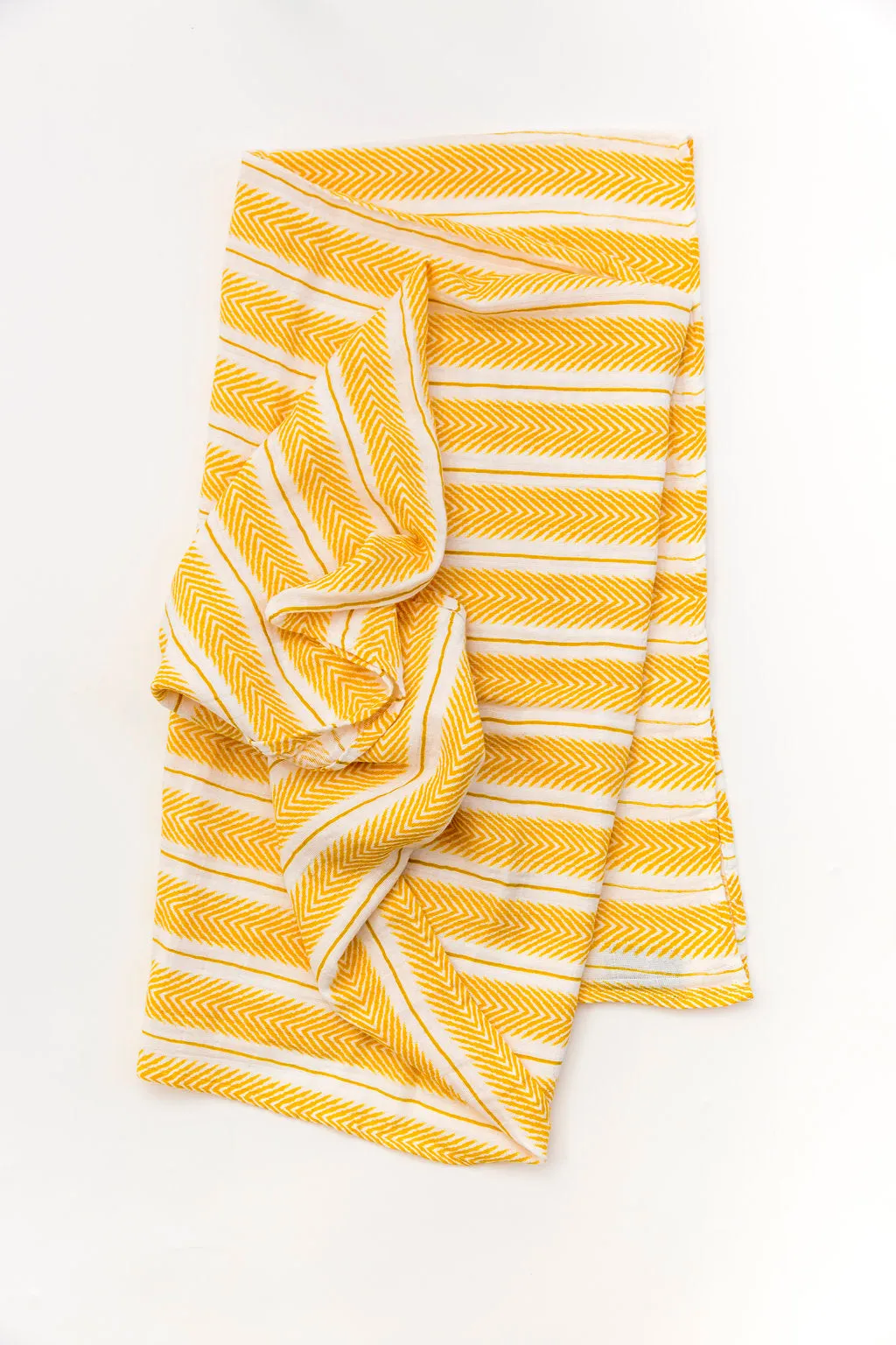 MUSTARD HERRINGBONE SWADDLE