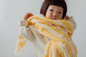 MUSTARD HERRINGBONE SWADDLE