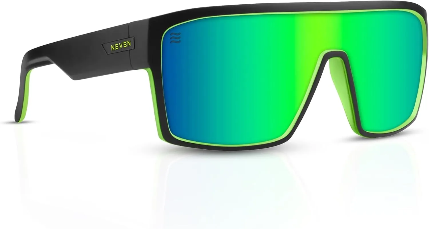 NEVEN Slater UV Frame Sunglasses For Men & Women - TR90 Oversized Polarized Sunglasses for Men - Coastal Sport Boxy Glasses