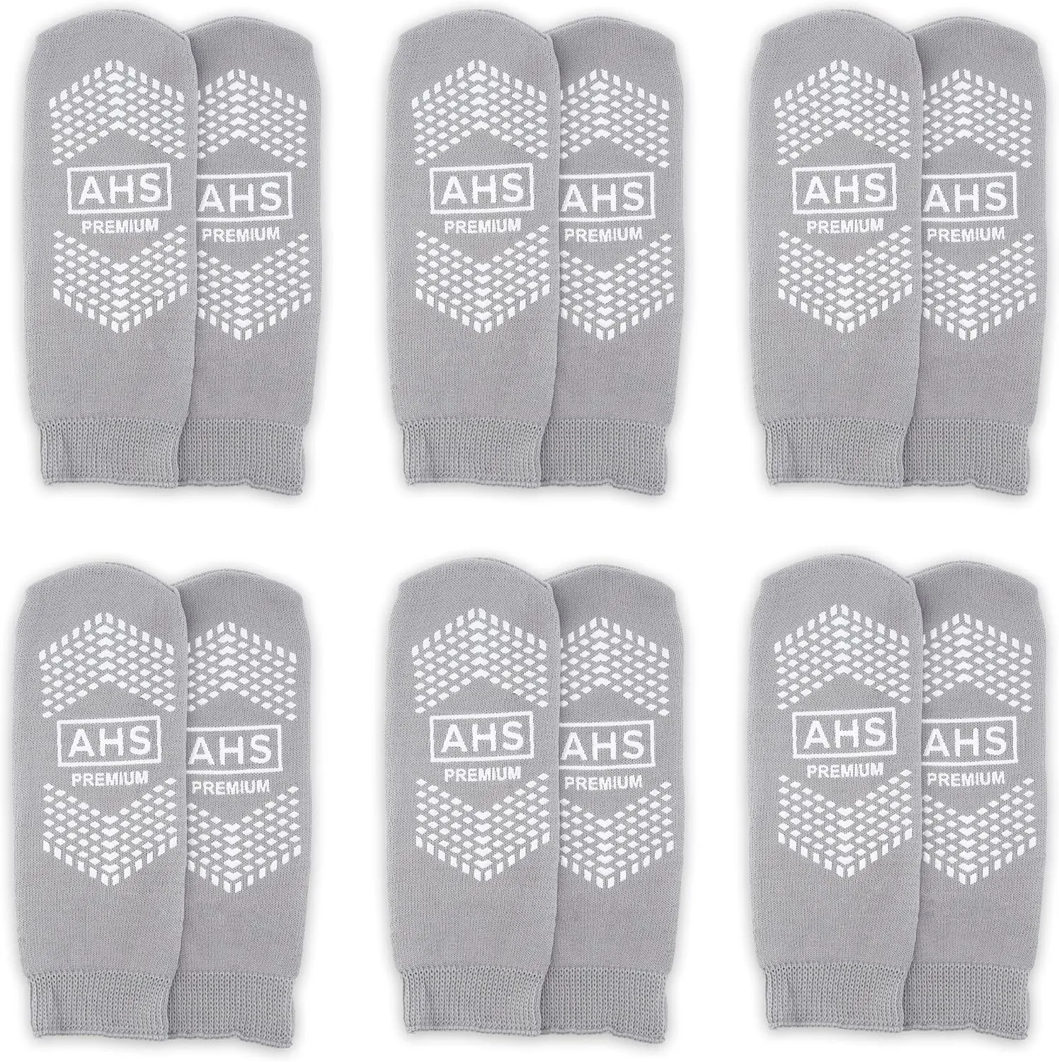 Non-Slip Grip Socks ?C 6 Pairs | Hospital Socks for Men & Women | Anti-Skid for Adults