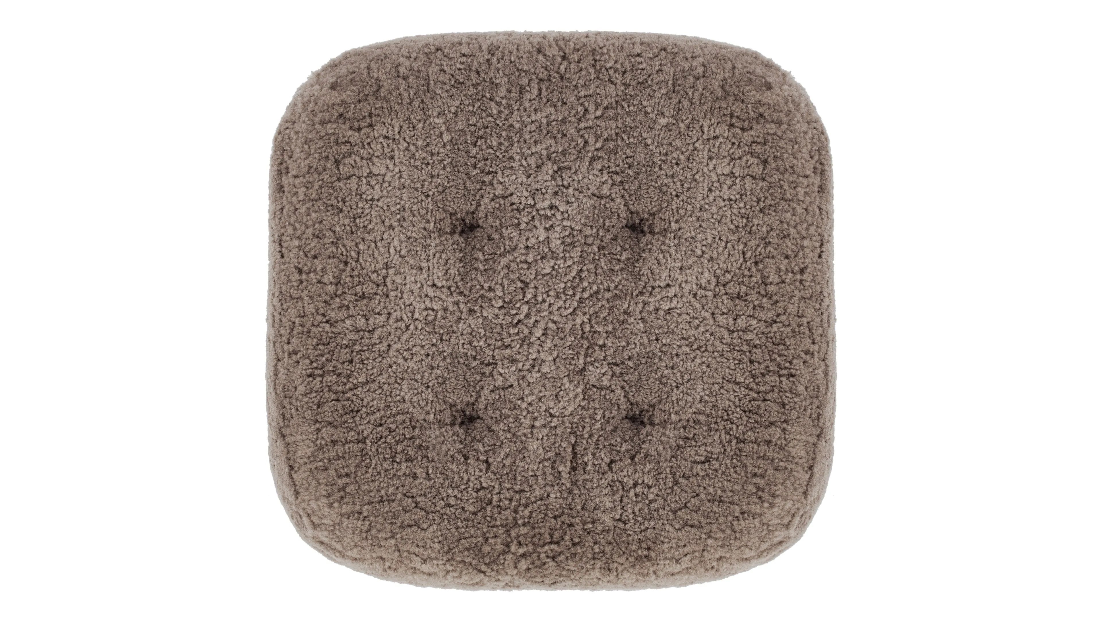 Petra - Petra Ottoman, Cappuccino Luxe Sheepskin