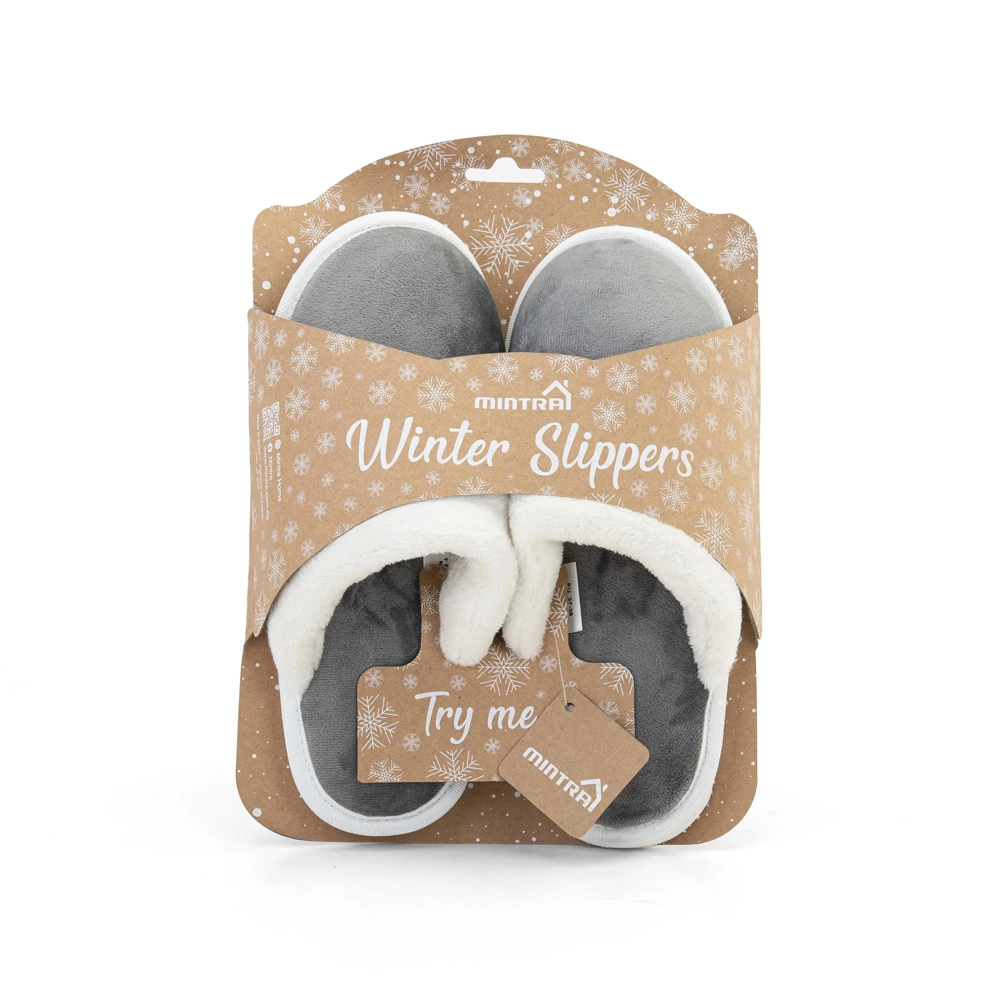 Plain with Fur Winter Slipper - Men
