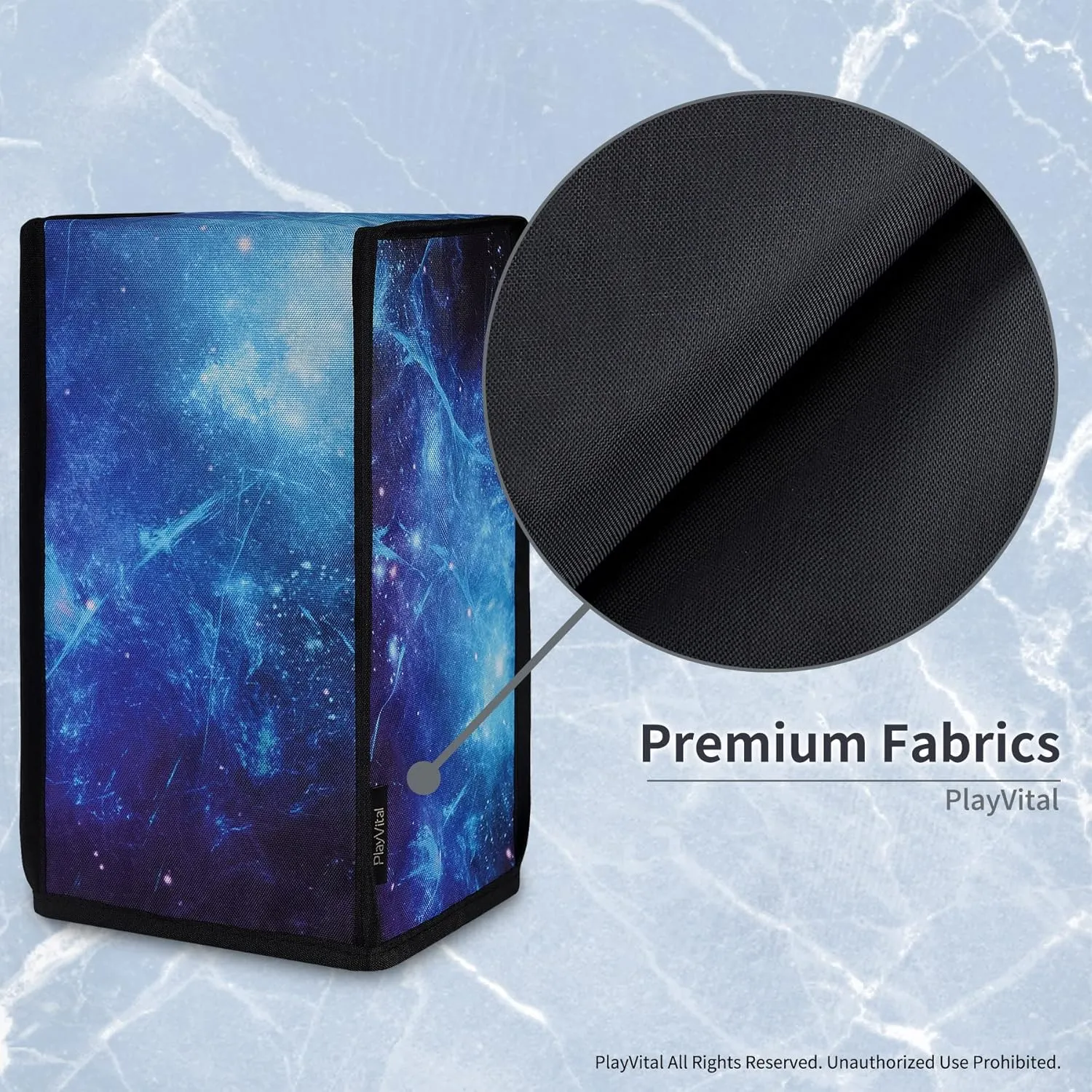 PlayVital Nylon Dust Cover for Xbox Series X Console, Soft Neat Lining Dust Guard, Anti Scratch Waterproof Cover Sleeve for Xbox Series X Console - Blue Nebula