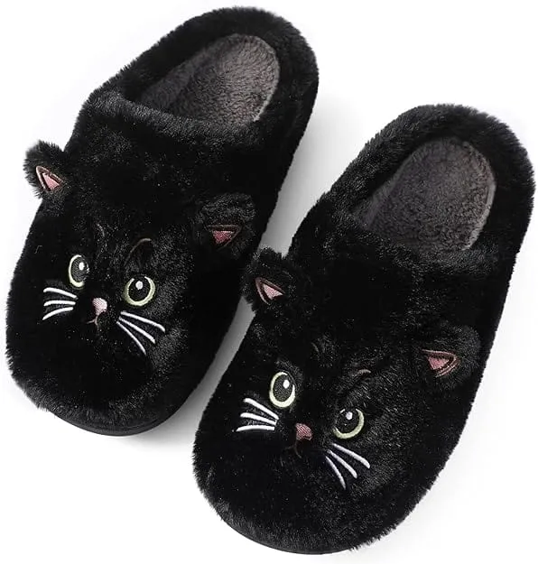 Plush Cat Slippers Super Soft & Comfortable