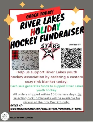 RIVER LAKES HOCKEY FUNDRAISER - Cozy Rink Blanket customizable (CLOSES DEC 1ST)