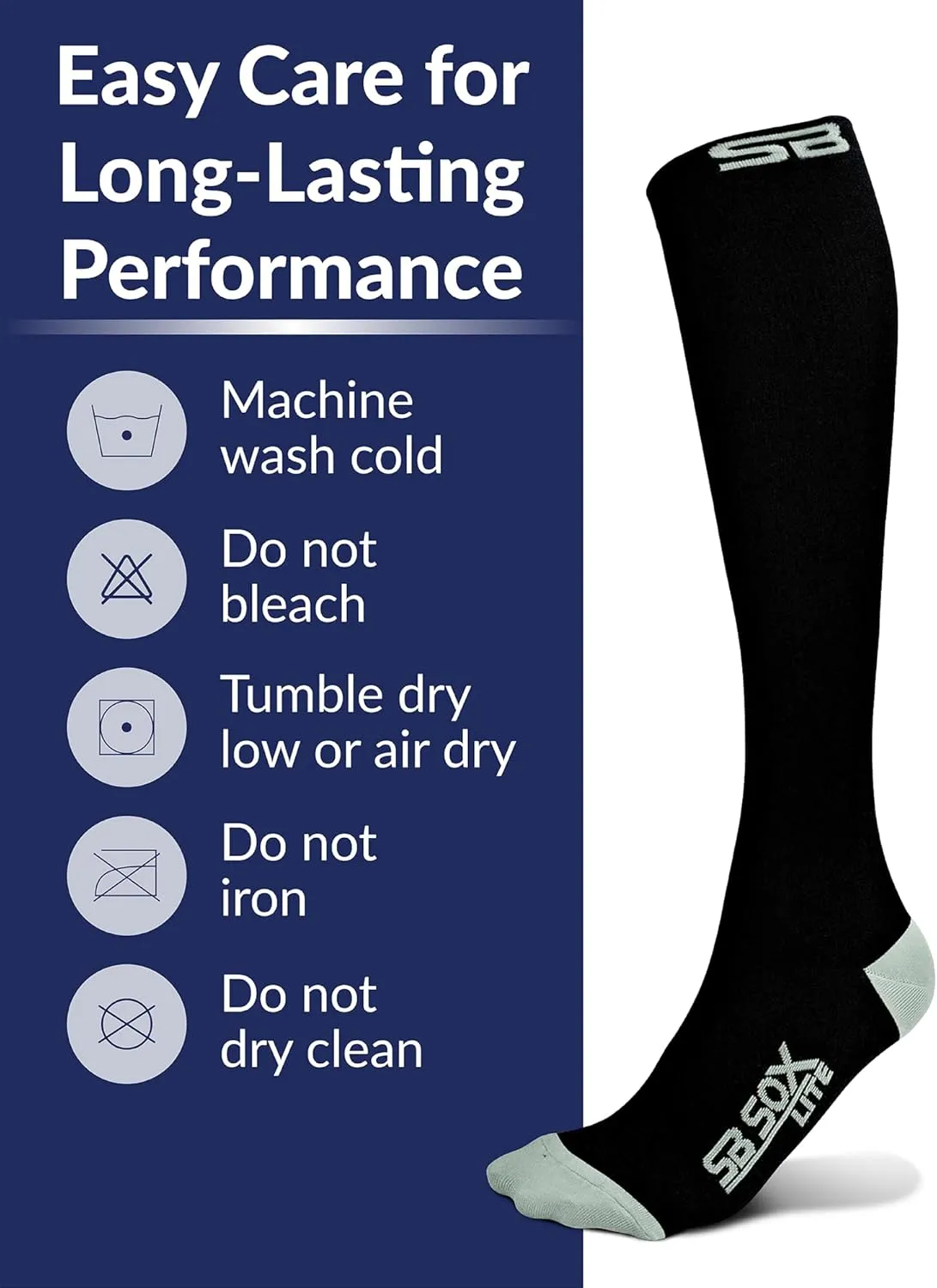 SB SOX Lite Compression Socks for Men & Women (15-20mmHg) ?C Best Compression Socks for Travel, Sports, and Daily Wear - XXL Sizes too!