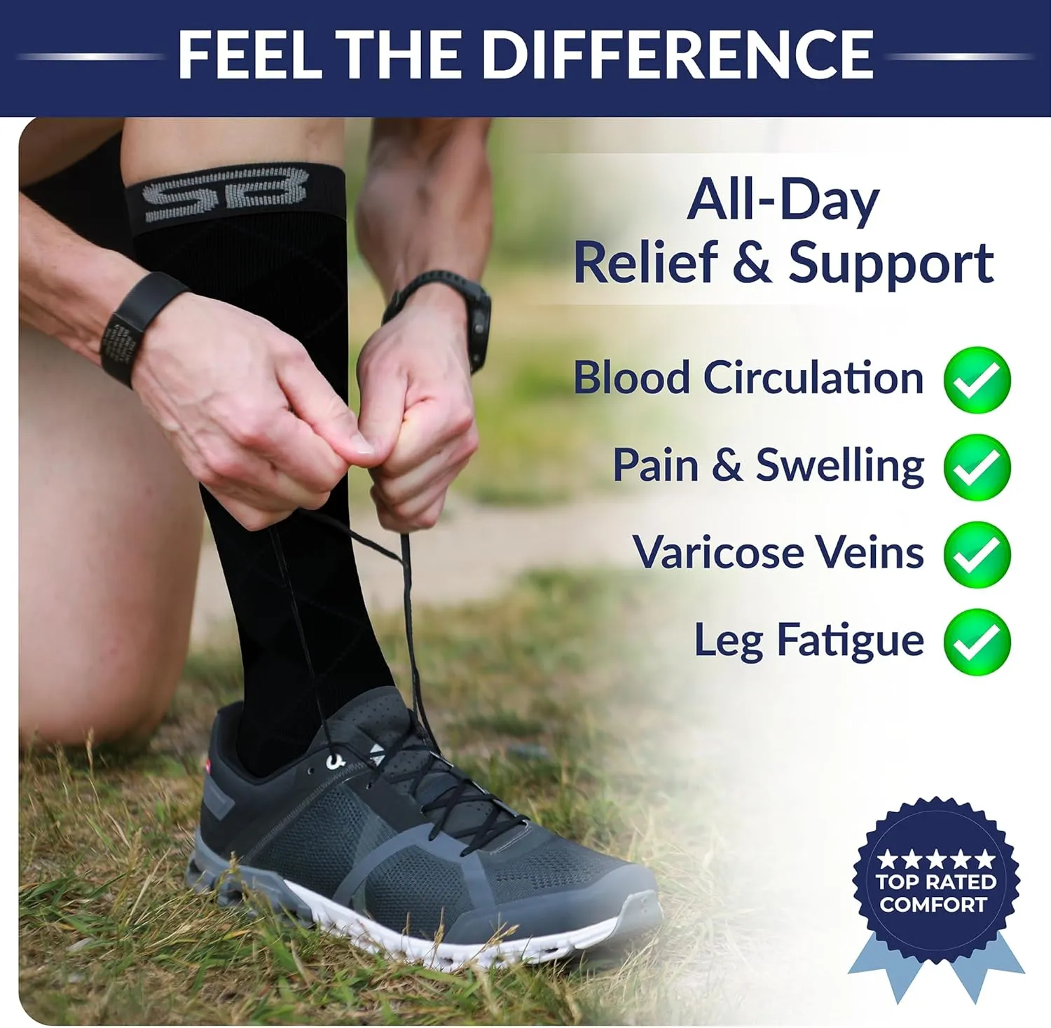 SB SOX Lite Compression Socks for Men & Women (15-20mmHg) ?C Best Compression Socks for Travel, Sports, and Daily Wear - XXL Sizes too!