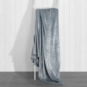 Silver Foil Sparkle Blanket Throw With Cosy Fleece Reverse
