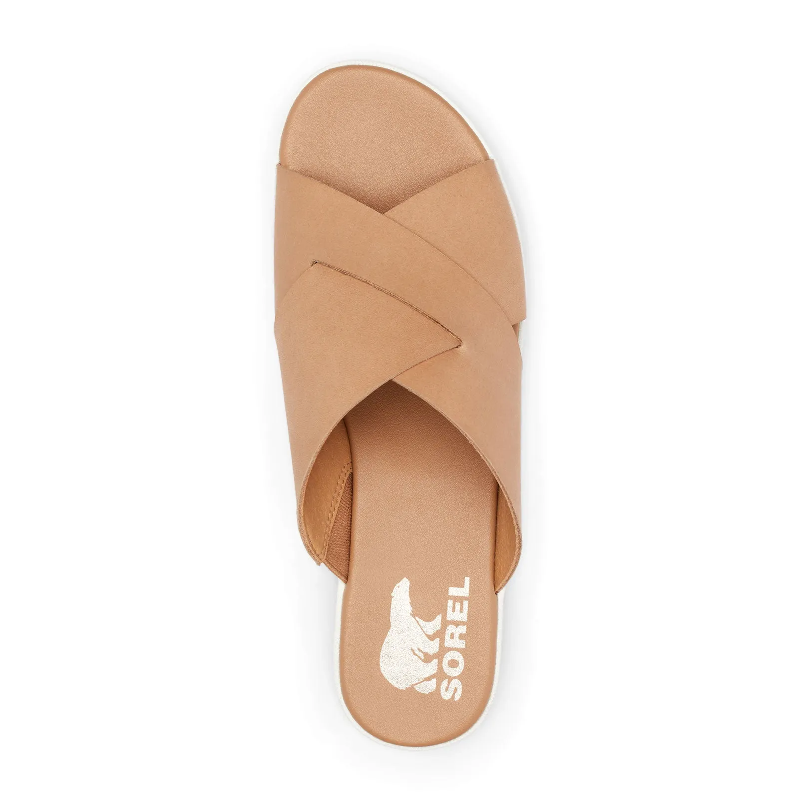 Sorel Cameron Flatform Slide Sandal (Women) - Honest Beige/Sea Salt