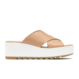 Sorel Cameron Flatform Slide Sandal (Women) - Honest Beige/Sea Salt