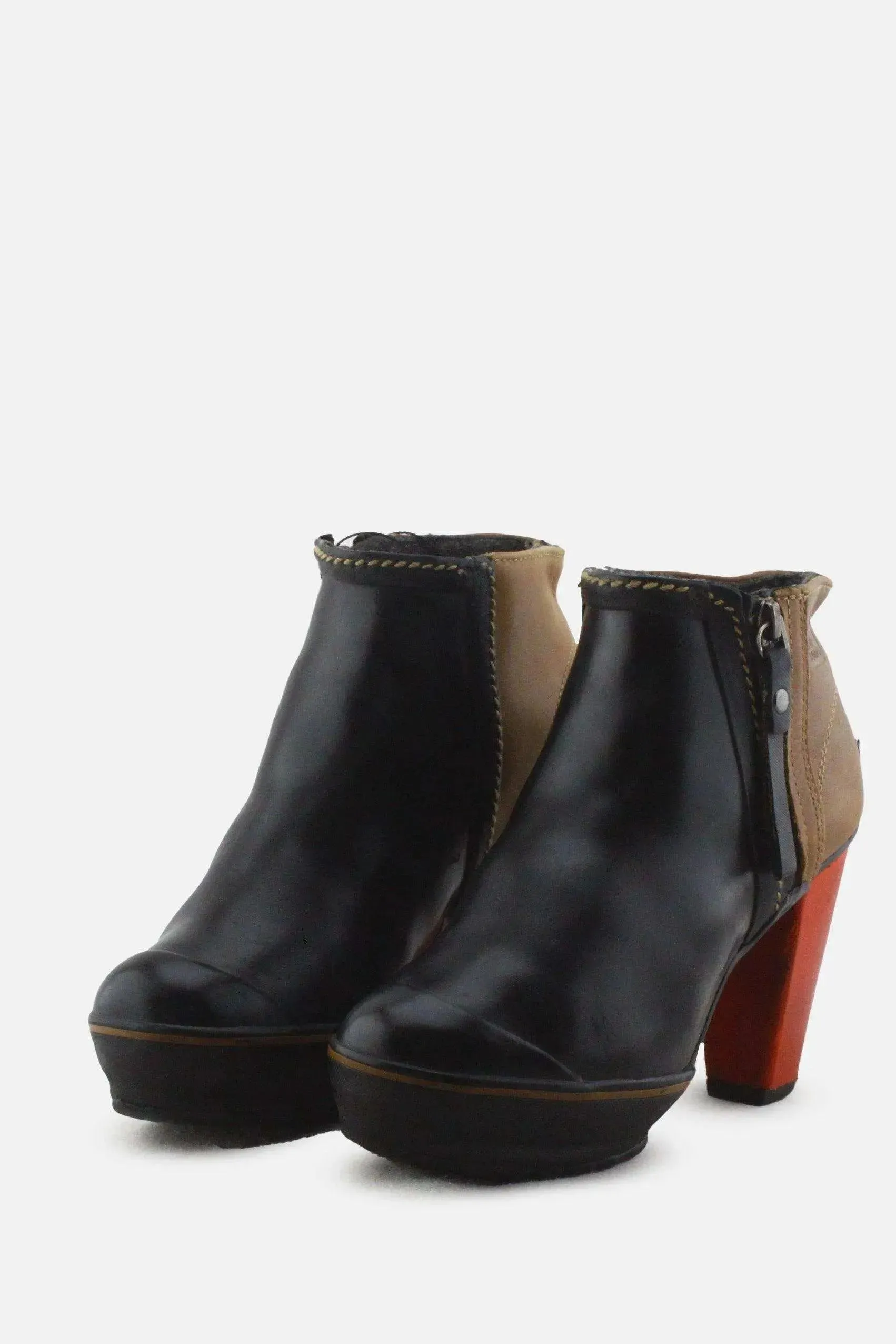 Sorel Zipper Block Ankle Boots |100% Authentic Leather