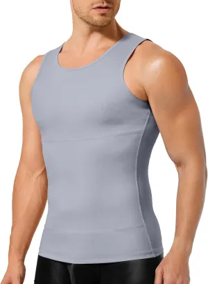 TAILONG Compression Shirt Men Shapewear Slimming Body Shaper Vest Compression Tank Top Undershirt