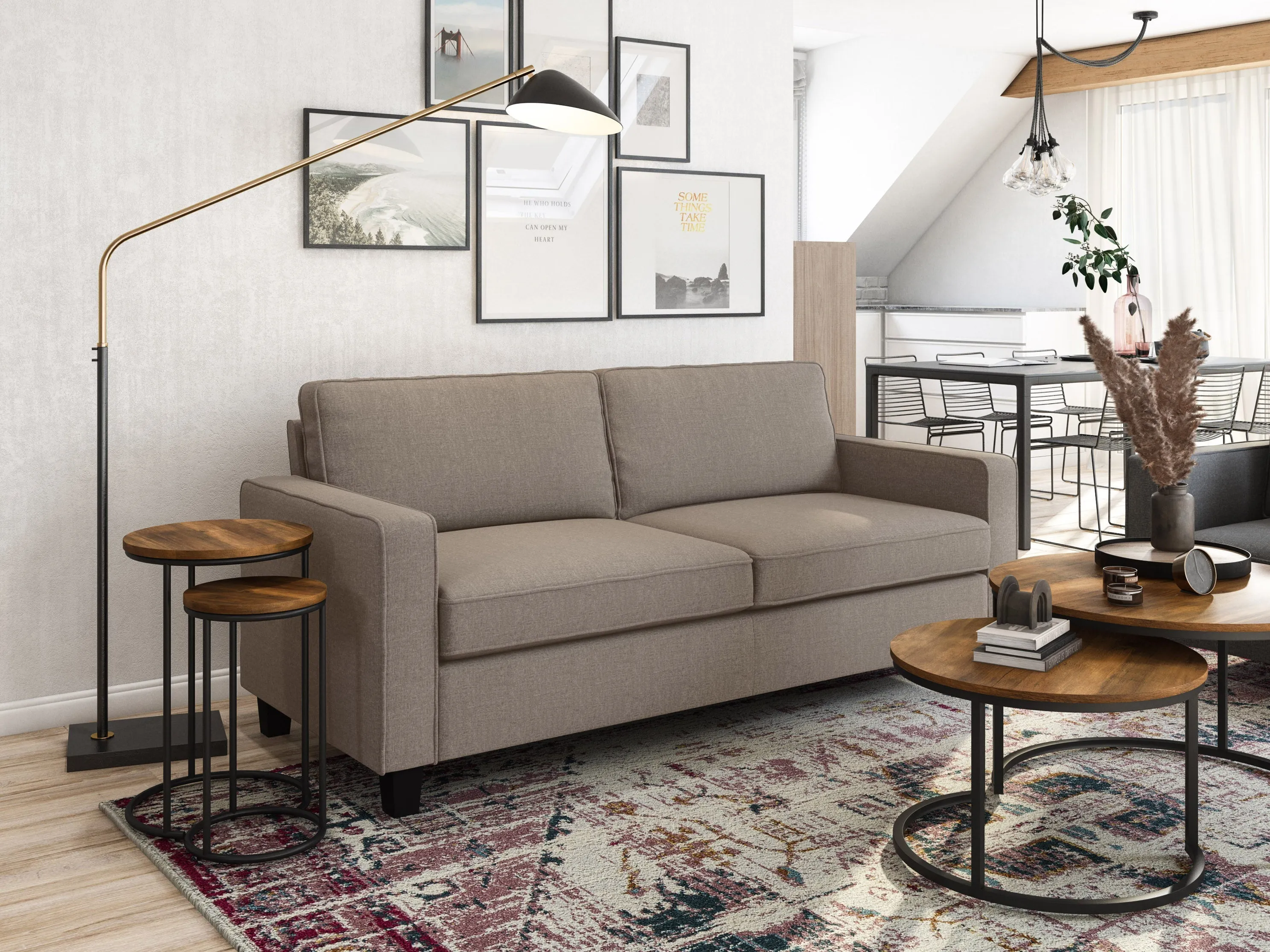 Taupe 3 Seater Sofa