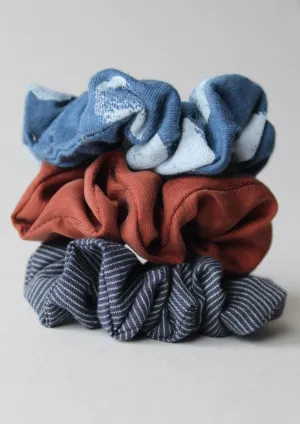 Trio Scrunchies Blue
