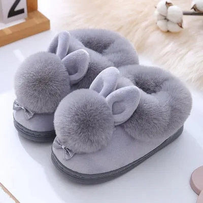 Unisex Indoor Non-Slip Warm Fluffy Soft Comfortable Toddlers Slippers