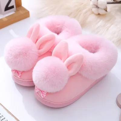 Unisex Indoor Non-Slip Warm Fluffy Soft Comfortable Toddlers Slippers