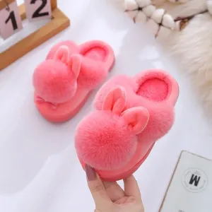 Unisex Indoor Non-Slip Warm Fluffy Soft Comfortable Toddlers Slippers