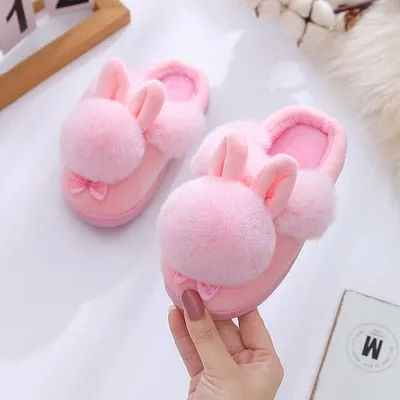 Unisex Indoor Non-Slip Warm Fluffy Soft Comfortable Toddlers Slippers