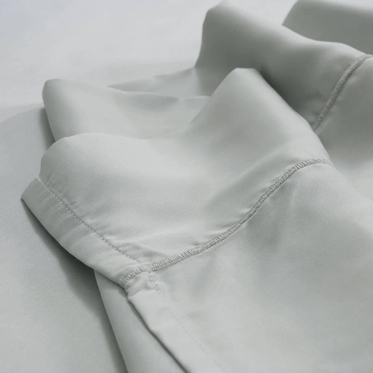 Vintage Noemi Solid 100%Tencel Green Bed Sheet With Pillow Case