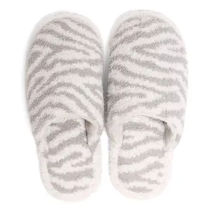 Winter Luxury Soft Zebra Pattern Slipper