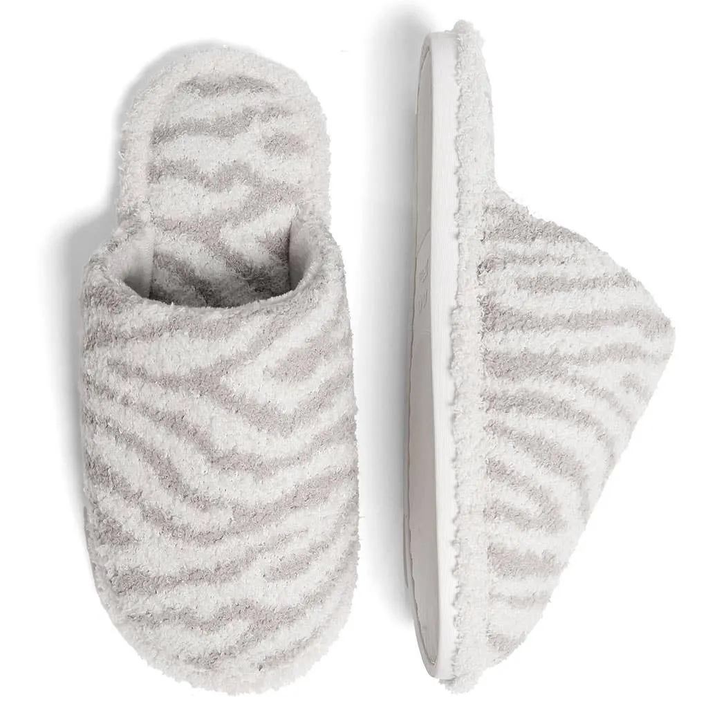 Winter Luxury Soft Zebra Pattern Slipper