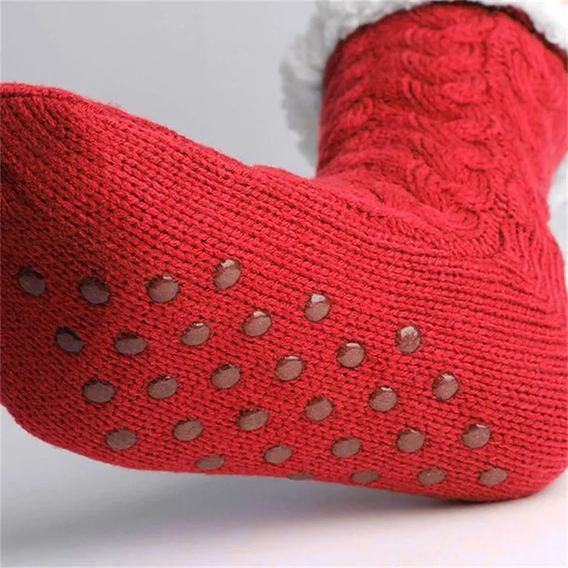 Winter Non-slip Socks Soft Warm Thickened Home Floor Socks for Women