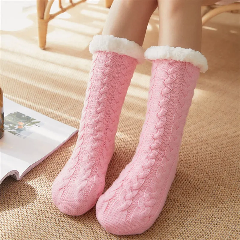 Winter Non-slip Socks Soft Warm Thickened Home Floor Socks for Women