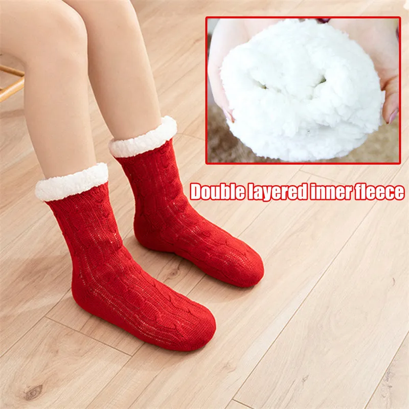 Winter Non-slip Socks Soft Warm Thickened Home Floor Socks for Women
